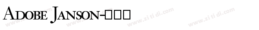 Adobe Janson字体转换